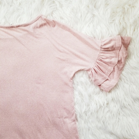 CASLON PINK 2 TIER BELL RUFFLE SLEEVE TOP SMALL - Picture 5 of 7